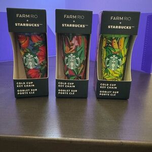 Starbucks Farm Rio Cold Cup Key Chain/Ornament Set